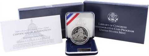 USA-1 Dollar-2000-AGpp-Libary of Congress-Etui