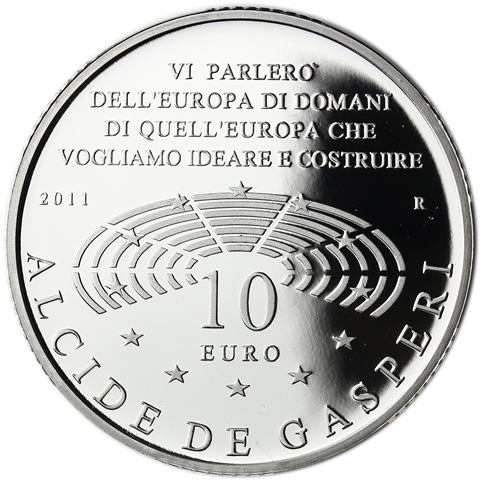Italien 10 Euro 2011 PP Alcide de Gasperi I