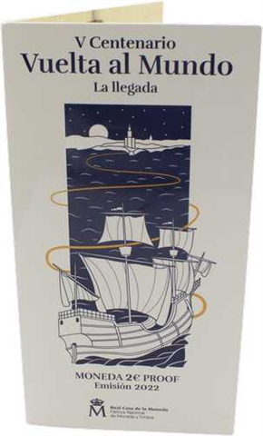Spanien-2Euro-2022-PP-Weltumsegelung-Coincard
