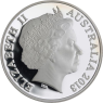 Australien-1Dollar-2013-AGpp-Krokodil Bindi-Farbe-lose-VS