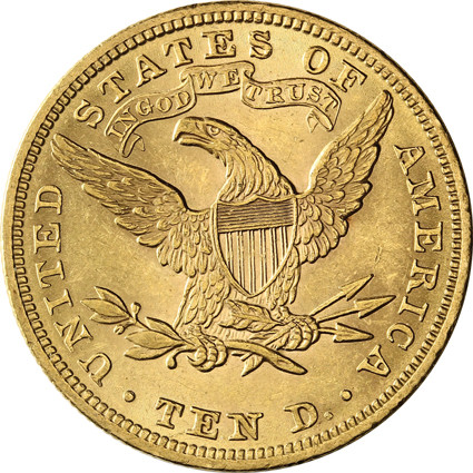 USA 10 Dollar 1866-1907 Liberty-Kopf Gold