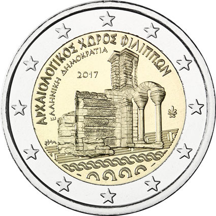 Griechenland 2 Euro Gedenkmünzen Archäologische Anlagen von Philippi 2017 