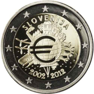 Slowenien-2-Euro-2012-PP-10-Jahre-Bargeld-I