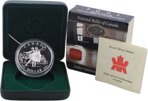 Kanada-1Dollar-2001-AGpp-National Ballet-Etui