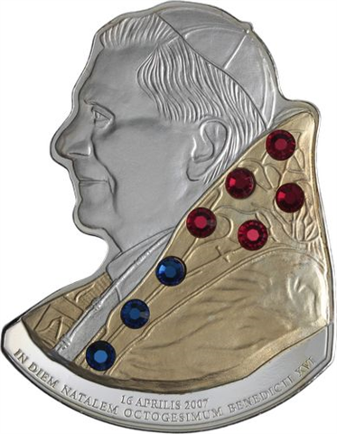 Cook Islands- 5 Dollar-2007-AGpp-Geburtstag Papst Benedikt XVI-RS