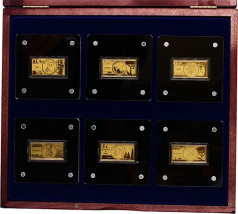 FamousGoldCoinSympols-6x1-200Oz-2022-PP-Etui I
