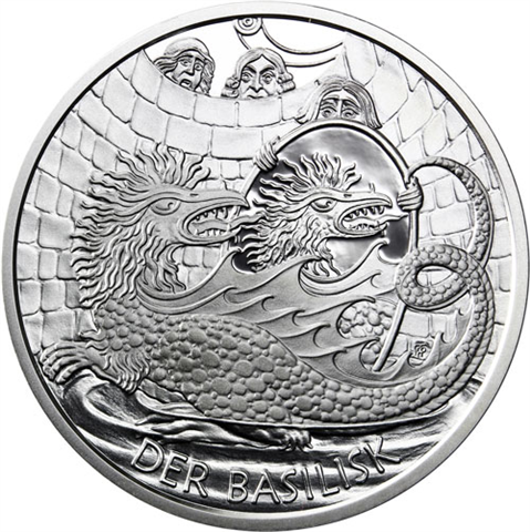 Österreich-10-Euro-2009-Silber-PP-Basilisk-Etui