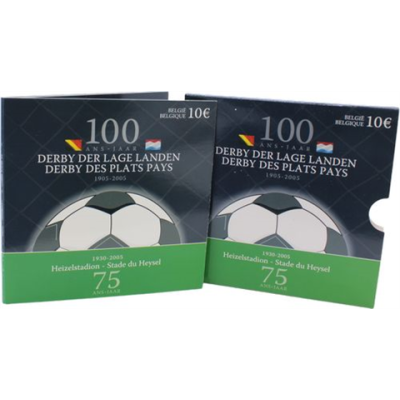 Belgien-10 Euro-2005-AGpp-Fussball-Folder