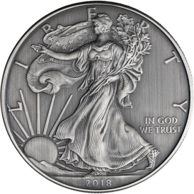 USA-1 Dollar-2018-AGstgl-Silver Eagle-AF-RS