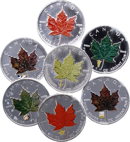 Kanada-5 Dollar-2007-AGstgl-MapleLeaf-Farbe Gelb-Anker-RS