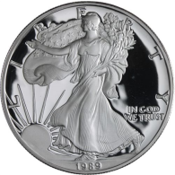 USA-1 Dollar-1989-AGpp-Silver Eagle-RS