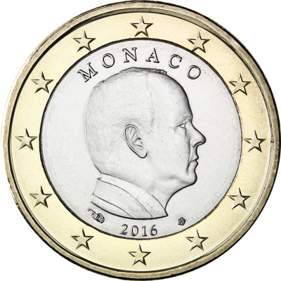1 Euro Münze 2016 bfr. Fürst Albert II. Monaco
