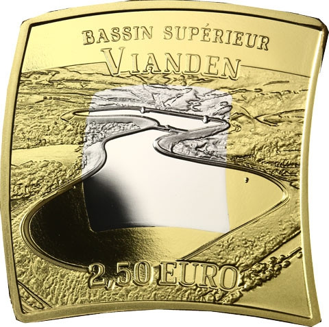 Luxemburg 2,5 Euro Gedenkmünze 2018 Wasserkraftwerk Vianden 