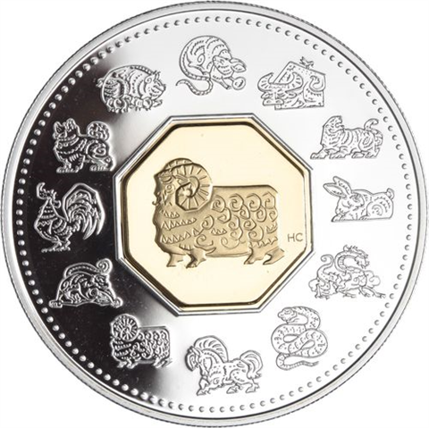 Kanada-15 Dollar-2003-AGpp-Schaf-RS
