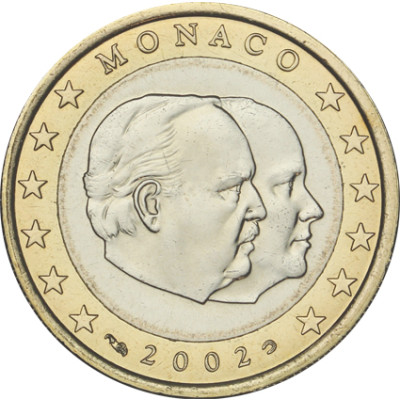 1 Euro Münze 2002 Rainer II Monaco 