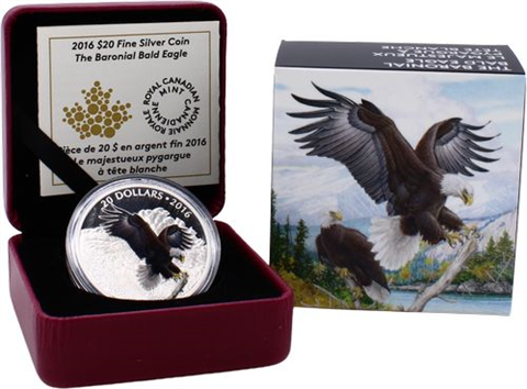 Kanada-20 Dollar-2016-AGpp-Bald Eagle-Farbe-RS