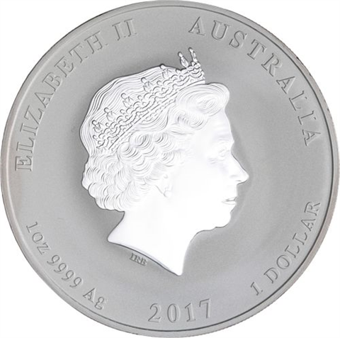 Australien-1 Dollar-2017-AGstgl-Huhn-FD-Farbe-RS