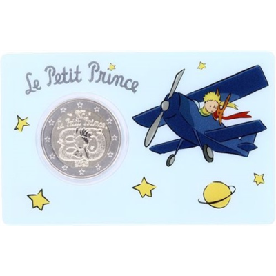 Frankreich-2 Euro-2026-Stgl-Kleiner Prinz-CC-Hellblau Flugzeug-RS