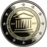 Belgien-2-Euro-2017-PP-200-Jahre-Universität-Gent-I