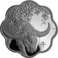 Kanada-15 Dollar-2021-AGpp-Lunar Lotus-Jahr des Ochsen-RS