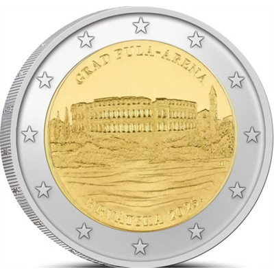 Kroatien-2Euro-2025-bfr-Grad-Pula-Arena-RS