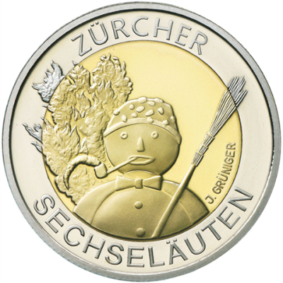 Schweiz-5Franken-2001-bfr-ZürcherSechseläuten-RS