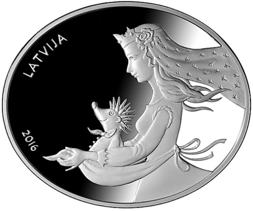 Hans mein Igel 5 Euro Silbermünze Lettland 2016