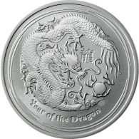 1/2 Oz Silbermünzen Australien Lunar II - Jahr des Drachen 2012