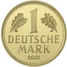 Deutschland 1 DM 2001 stgl. Goldmark Mzz. Historia Wahl 