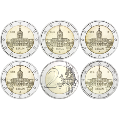 Deutschland-2Euro-2018bfr-Charlottenburg-Münzzeichen-ADFGJ-RSVS