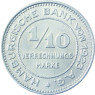 N 37 -  1/10 Verrechungsmarke Hamburger Bank 1923