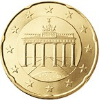 Deutschland 20 Cent 2003 bfr. Mzz.D Brandenburger Tor