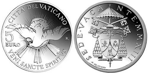 Vatikan 5-euro-sedisvakanz-silbermuenze 2013
