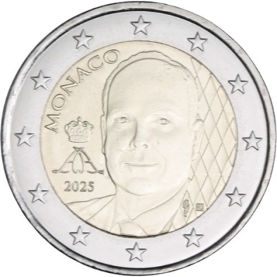 Monaco-2 Euro-2025-bfr-Kursmünze-RS