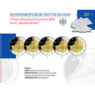Deutschlande 2 Euro-Satz 2018 Berlin Schloss Charlottenburg PP im Folder