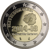 Belgien 2 Euro 2014 PP 1. Weltkrieg