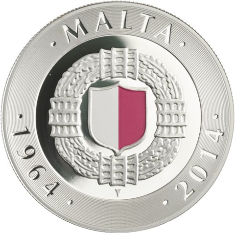 Malta-10euro-2014-AgPP-50JahreUnabhängigkeit-VS