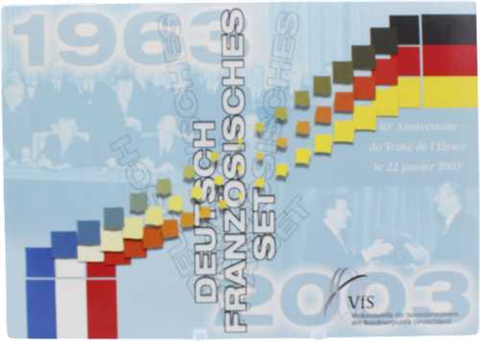 Deutschland-3,88 Euro-Stgl-Deutsch-Französisches Set-Folder