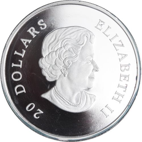 Kanada-20 Dollar-2009-AGpp-Blue Crystel Snowflake-RS