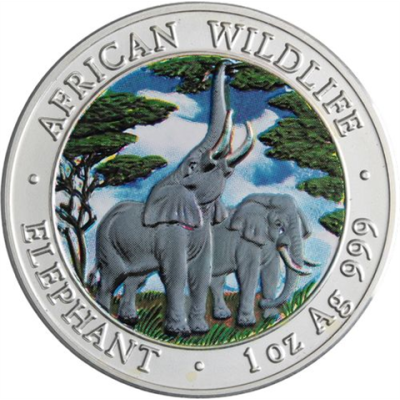 Sambia-5000Kwacha-2003-AGstgl-Elefant-Farbe-RS