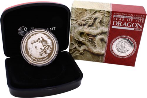 Australien-1 Dollar-2012-AGpp-Lunar II Drache-RS
