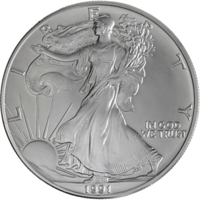 USA-1 Dollar-1991-AGstgl-Silver Eagle-RS