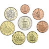 San Marino 1 Cent - 2 Euro bfr. lose im Münzstreifen