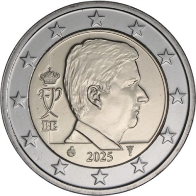 Belgien-2 Euro-2025-Kursmünze-RS