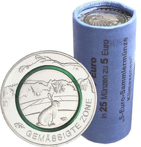 Deutschland Rolle 5 Euro Gemässigte Zone 2019 