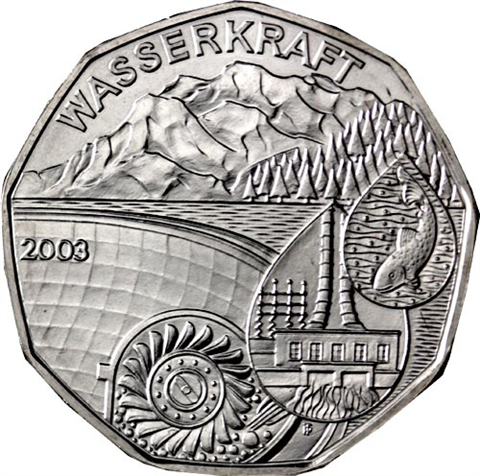 Österreich-5Euro-20023-AgHgh-Wasserkraft-RS