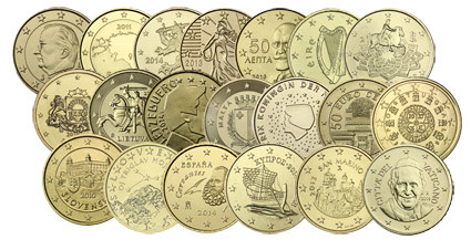 50 Cent Satz bestehend aus 20-Euro - Ländern