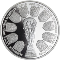 Frankreich-10 Francs-1998-AGpp-World Cup 1998-Pokal-RS