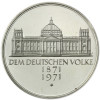 BRD 5 DM 1971 - 100 Jahre Reichsgründung - Gedenkmünze Reichstag 