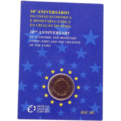 Portugal-2Euro-2009-stgl-Währungsunion-Coincard-RS-shop